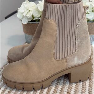 Steve Madden Beige Ankle Booties
